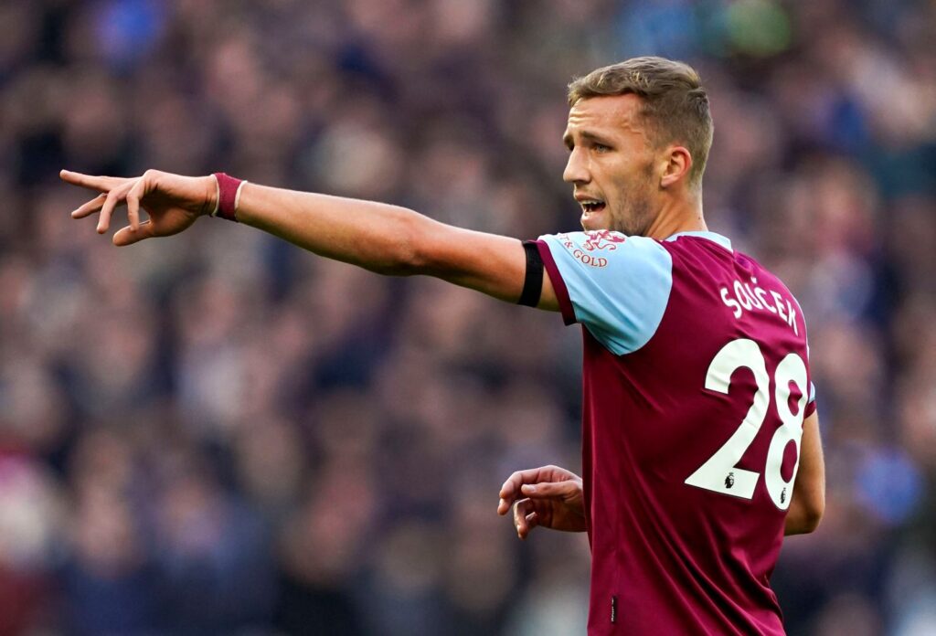 Tomas Soucek in West Ham colours, used for a story on his pledge to help the club's promotion push