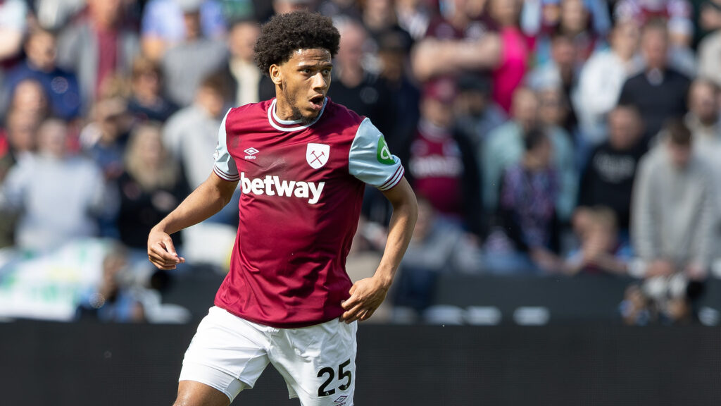 Jean-Clair Todibo playing for West Ham United