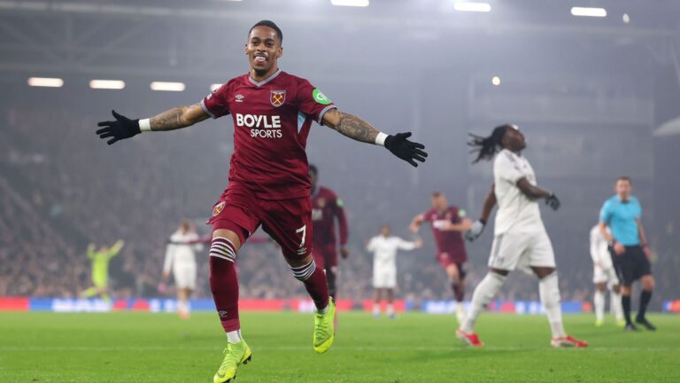 Crysencio Summerville of West Ham United, whose future shapes the Dwight McNeil transfer debate