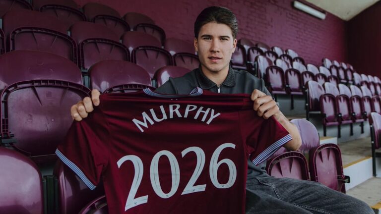 Jett Murphy after signing for West Ham United Academy pathway