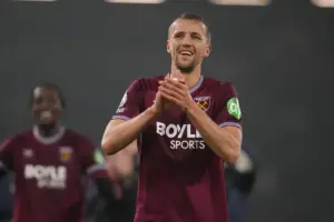 West Ham United midfielder Tomas Soucek