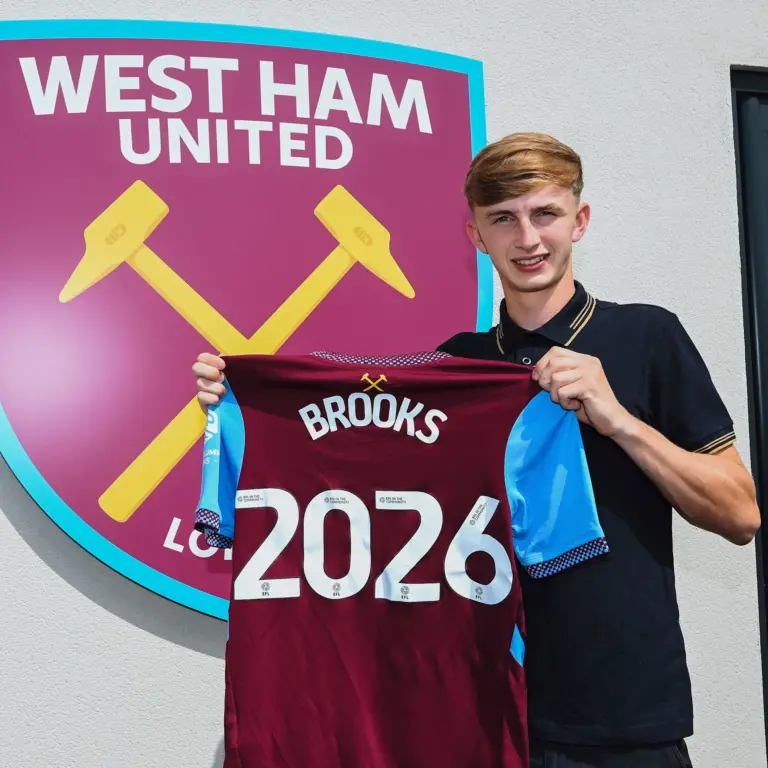 Connor Brooks signing his new West Ham United contract