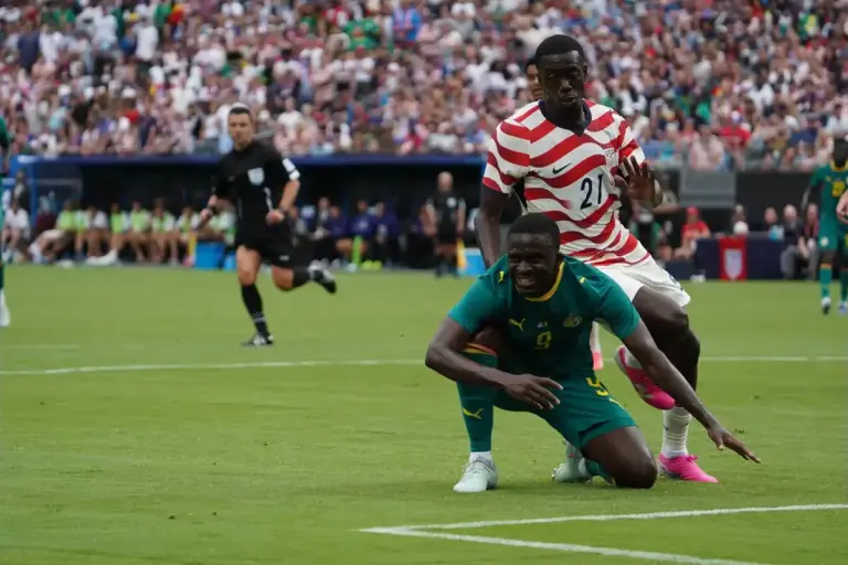 Bamba Dieng playing for Lorient before talks over a free-agent move to West Ham