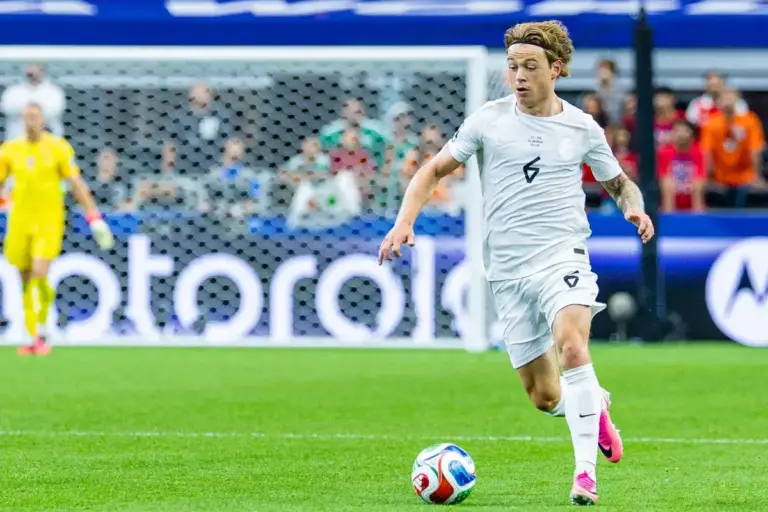 Patrick Berg playing for Norway as West Ham track the midfielder