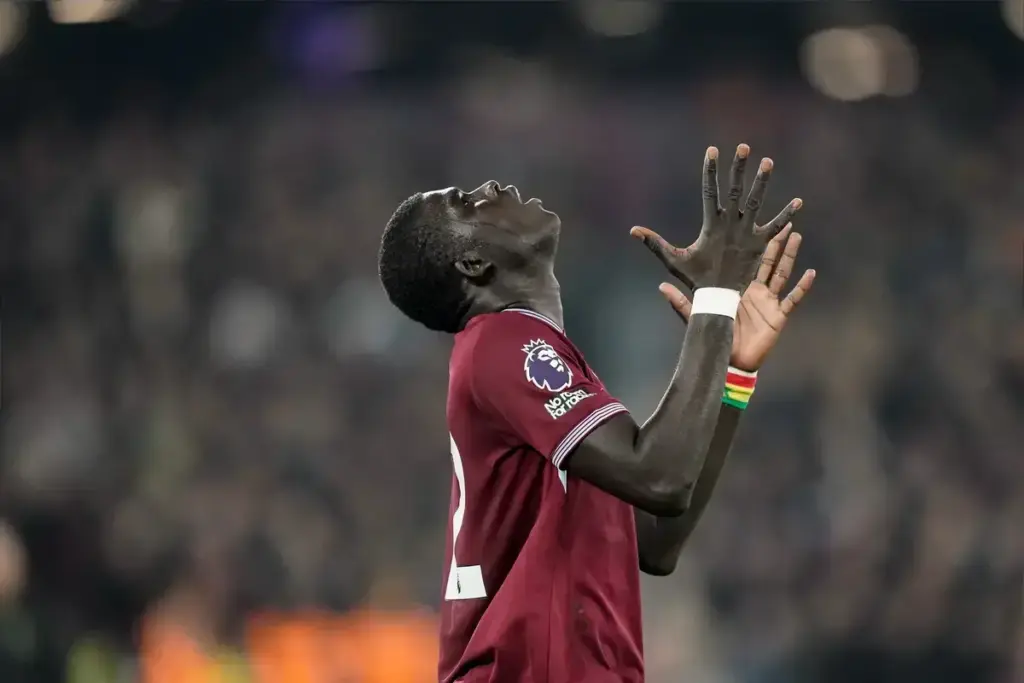 Malick Diouf playing for West Ham United