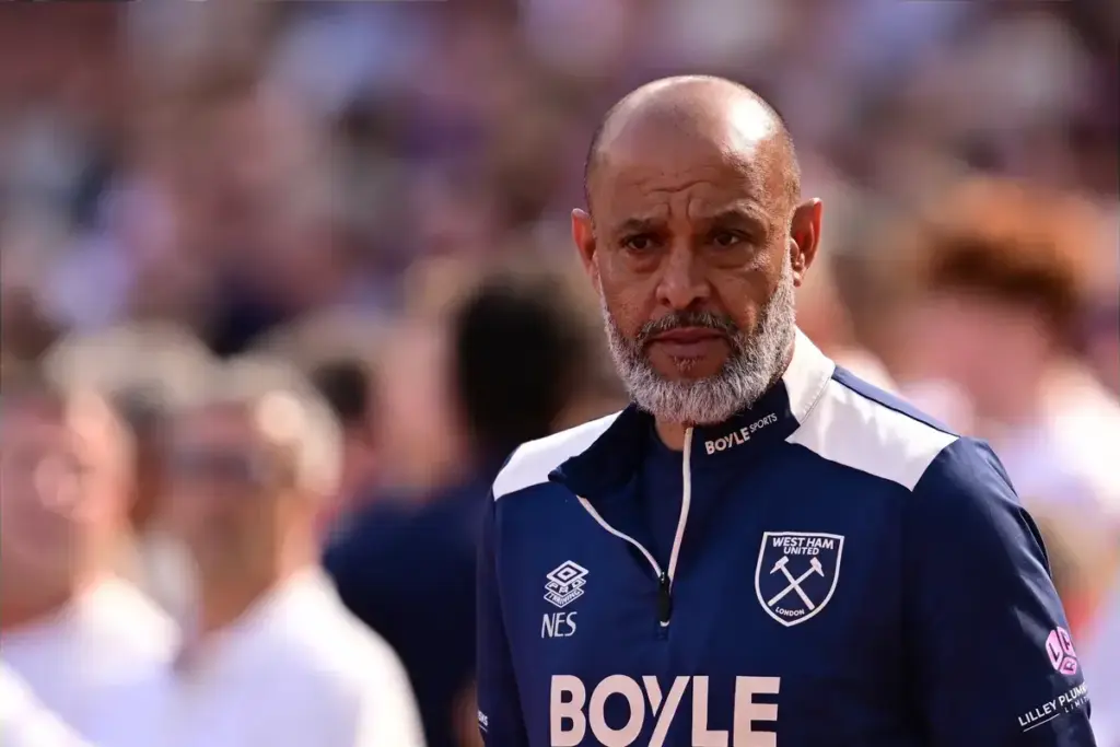 Nuno Espirito Santo speaking as West Ham United manager