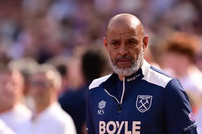 Nuno Espirito Santo speaking as West Ham United manager