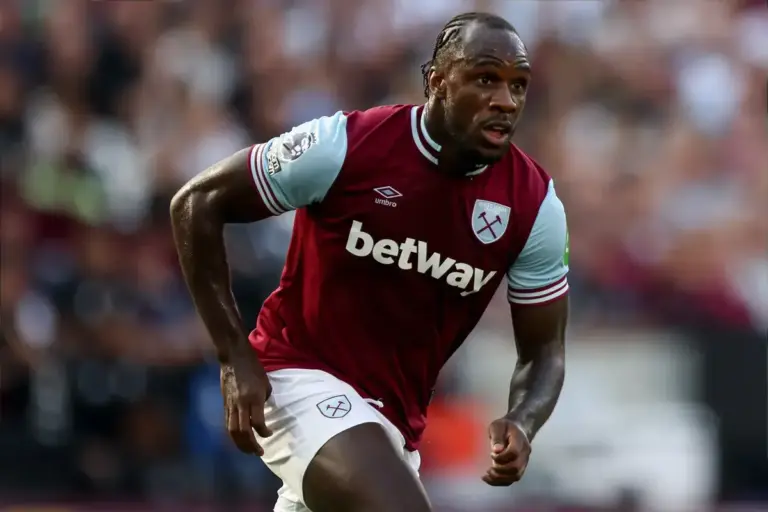 Michail Antonio celebrating a goal for West Ham