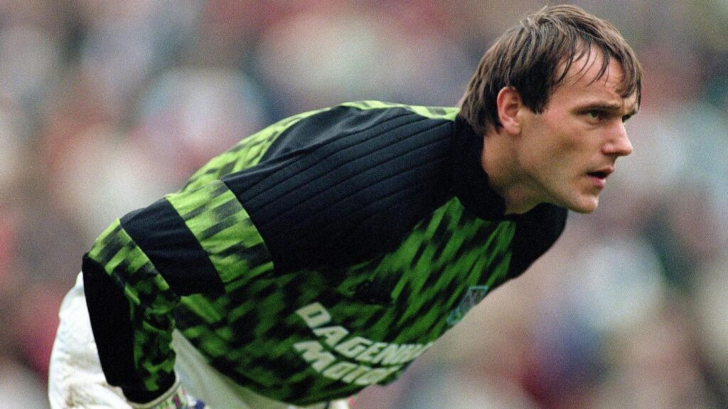West Ham legend Ludek Miklosko during his playing career with the Hammers